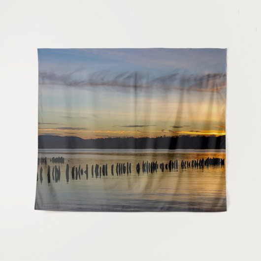 Vreedzame River Scene Wandkleed (Voorkant (horizontaal))