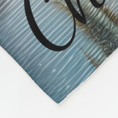 Vreedzame rivier met een wolf vriend fleece deken (Hoek)