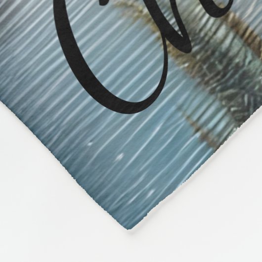 Vreedzame rivier met een wolf vriend fleece deken (Hoek)