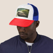"Vreedzame scène aan het meer" Trucker Pet (In situ)