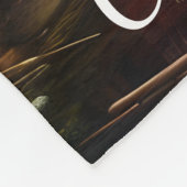 Vreedzame scène: Indiaanse en wolf Fleece Deken (Hoek)