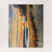 Vreedzame schemering over de horizon legpuzzel (Verticaal)