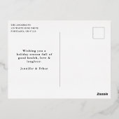 Vreedzame Script Foto Folie Feestdagen Briefkaart (Achterkant)