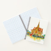 Vreedzame Siam-tempel met notitieboek (Binnen)
