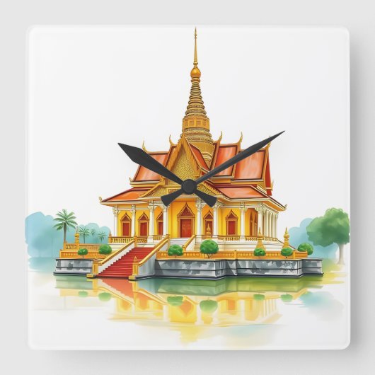 Vreedzame Siam Temple Square Klok (Voorkant)