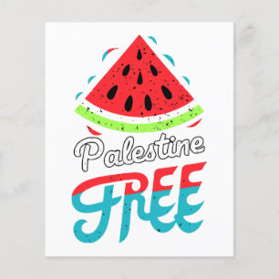 Vreedzame Slices Watermeloen Vrij Palestina - Onde