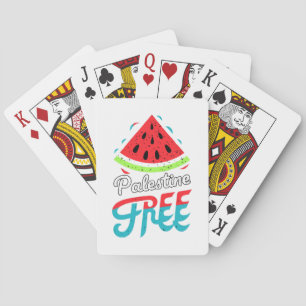 Vreedzame Slices Watermeloen Vrij Palestina - Onde Pokerkaarten