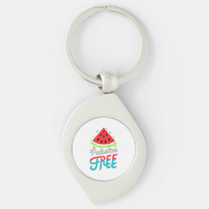 Vreedzame Slices Watermeloen Vrij Palestina - Onde Sleutelhanger