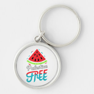Vreedzame Slices Watermeloen Vrij Palestina - Onde Sleutelhanger
