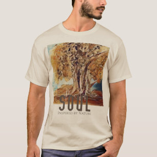 Vreedzame sol geïnspireerd door het Natuur landsch T-shirt