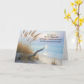 Vreedzame strandochtend Dank u van familie Kaart (Gele Bloem)