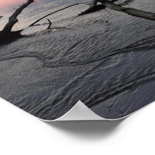 Vreedzame strandscène poster (Hoek)