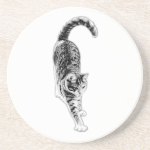 Vreedzame Stretch Cat Onderzetter Set