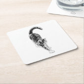 Vreedzame Stretch Cat Onderzetter Set (Schuin)