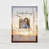 Vreedzame Sunset Field Viering van het leven Begra Programma (Voorkant)