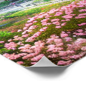 Vreedzame tempel door het bos poster (Hoek)