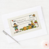 Vreedzame Thanksgiving Rechthoekige Sticker (Envelop)