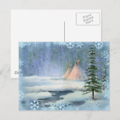 VREEDZAME TIPI & SNOWFLAKS VAN SHARON SHARPE BRIEFKAART (Voorkant / Achterkant)