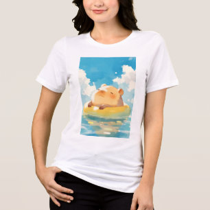 Vreedzame toevluchtsoord voor capybara's Tri-Blend shirt