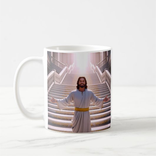 Vreedzame trap Jezus Koffiemok (Links)
