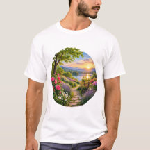 Vreedzame Tuin Meer Berg Landschap