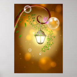 Vreedzame Tuinlantaarn Poster
