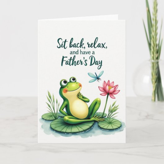 Vreedzame Vaderdag Waterlelie Kaart (Voorkant)