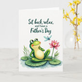 Vreedzame Vaderdag Waterlelie Kaart (Gele Bloem)
