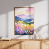 Vreedzame Valley Blooming Hills Wall Art Poster