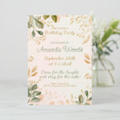 Vreedzame Verdant Charm Verjaardagsviering Kaart (Staand voorkant)