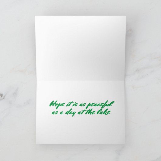 **VREEDZAME VERJAARDAG AAN HET MEER** VERJAARDAGSW FEESTDAGEN KAART (Binnen)