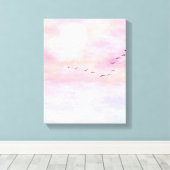 Vreedzame vogels canvas afdruk (Insitu (Houten vloer))