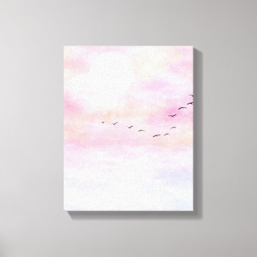 Vreedzame vogels canvas afdruk (Voorkant)