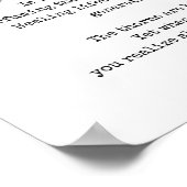 Vreedzame vrouw, zwart-wit rozenmuurkunst poster (Hoek)