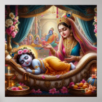 Vreedzame Warme Etnische Bala Krishna Wieg