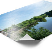 Vreedzame Waterkant bij Wakefield Waterfront Foto Afdruk (Hoek)