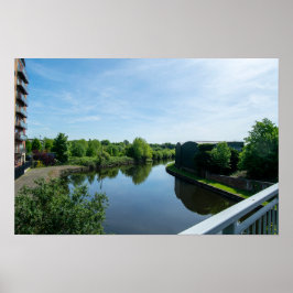 Vreedzame Waterkant bij Wakefield Waterfront Poster