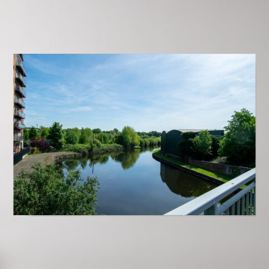 Vreedzame Waterkant bij Wakefield Waterfront Poster (Voorkant)