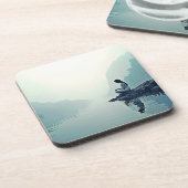 Vreedzame Waterside Meditatie Ontwerp Bier Onderzetter (Linkerzijde)