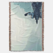 Vreedzame Waterside Meditatie Ontwerp Deken (Voorkant Verticaal)