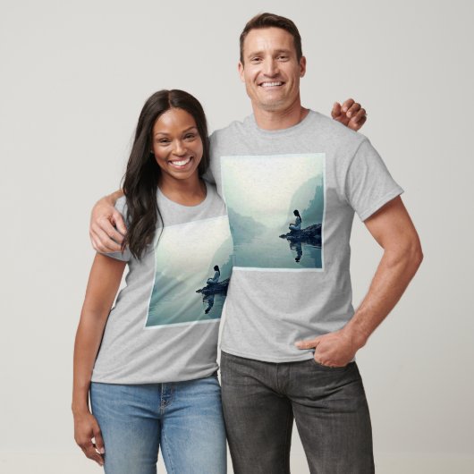 Vreedzame Waterside Meditatie Ontwerp T-shirt (Unisex)