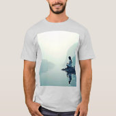 Vreedzame Waterside Meditatie Ontwerp T-shirt (Voorkant)