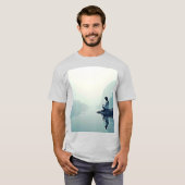 Vreedzame Waterside Meditatie Ontwerp T-shirt (Voorkant volledig)