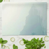 Vreedzame Waterside Meditatie Ontwerp Theedoek (Gevouwen)