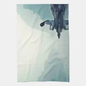 Vreedzame Waterside Meditatie Ontwerp Theedoek (Verticaal)