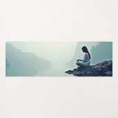 Vreedzame Waterside Meditatie Ontwerp Yogamat (Voorkant (horizontaal))