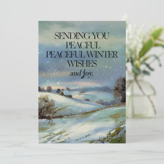 Vreedzame wensen - Kerst Kaart (Staand voorkant)