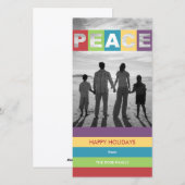 Vreedzame wensen Kerstmis / Vakantie Fotokaarten Feestdagenkaart (Voorkant / Achterkant)