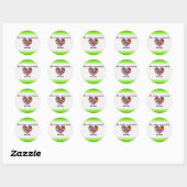 VREEDZAME WERELD ronde sticker (Vel)