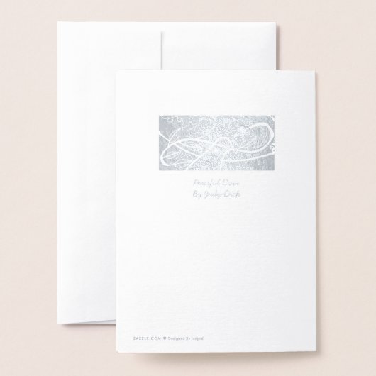 vreedzame wereldduif folie kaarten (Met envelop)